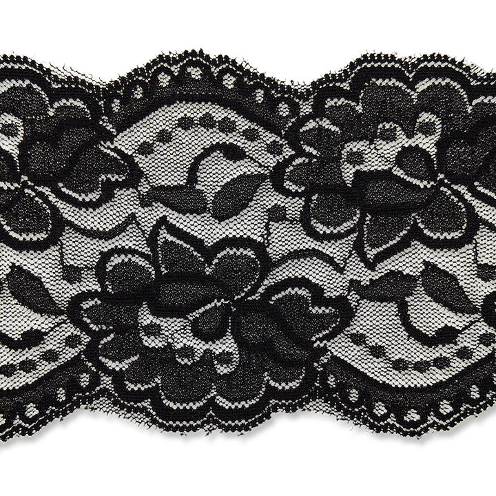Elastic lace 95mm black