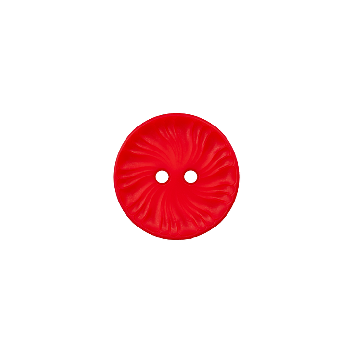 Polyester button 2-holes, 18mm, red