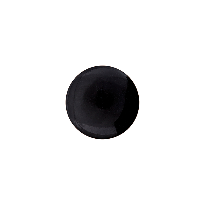 Polyesterknopf Öse, 11mm, schwarz