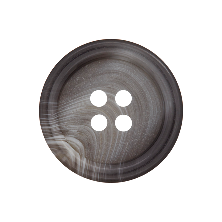 Пуговица из полиэстера, с 4 отверстиями, 23 мм, серый, средний цвет