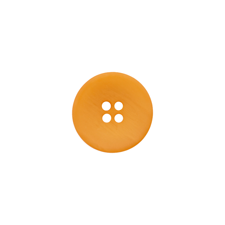 Пуговица из полиэстера, с 4 отверстиями, для костюма, 15 мм, оранжевый цвет