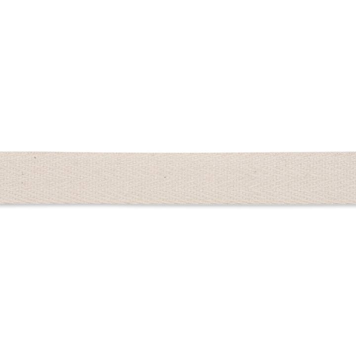 Cotton ribbon, strong, 15mm, natural white