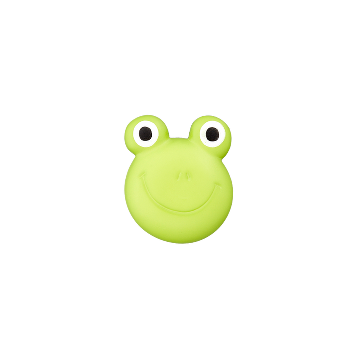Polyester button Frog 20mm green