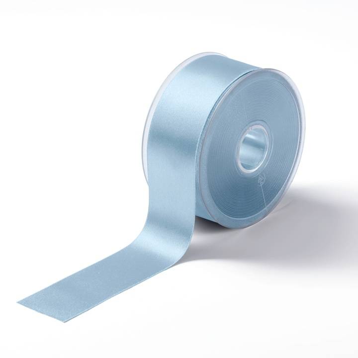 Satin ribbon, 38mm, light blue