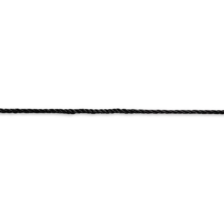 Satin cord, 2mm, black