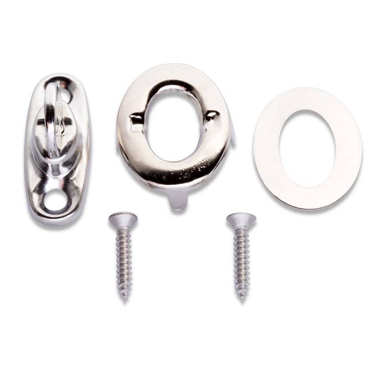 Turn clasps, 33mm, silver-coloured