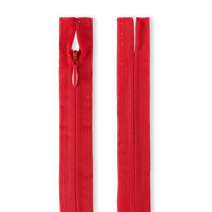Reißverschluss S6 in Folienverpackung, unteilbar, 22 cm, rot