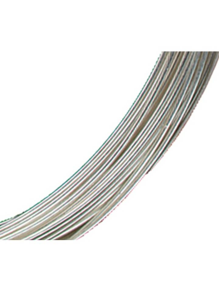 Silver-plated wire, 0,6mm 10m