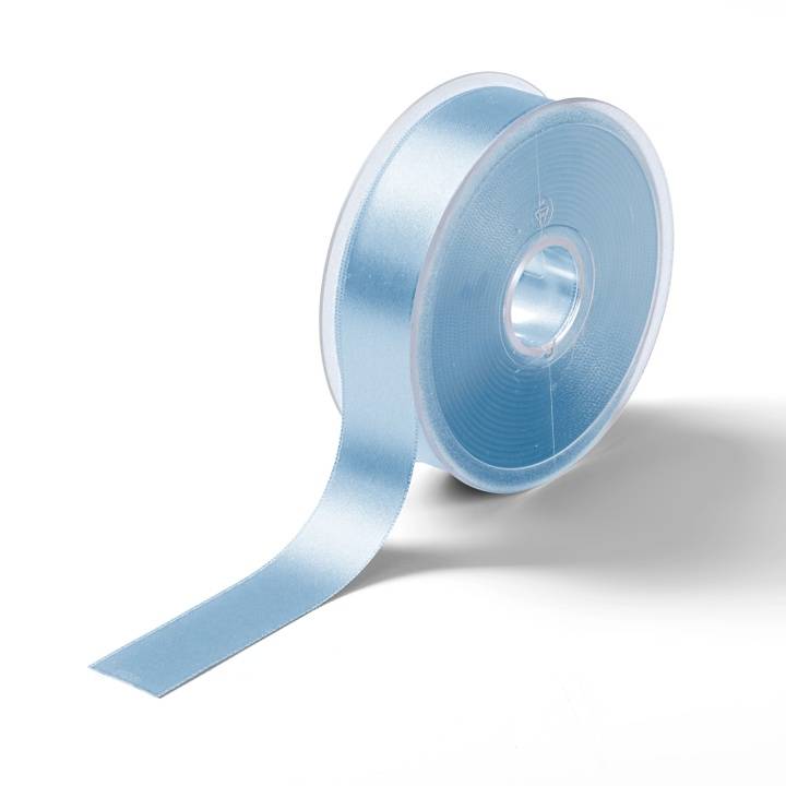 Satin ribbon, 25mm, light blue