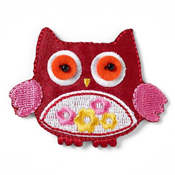 Applique owl, red