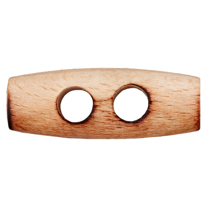 Wooden toggle two-hole 25mm white
