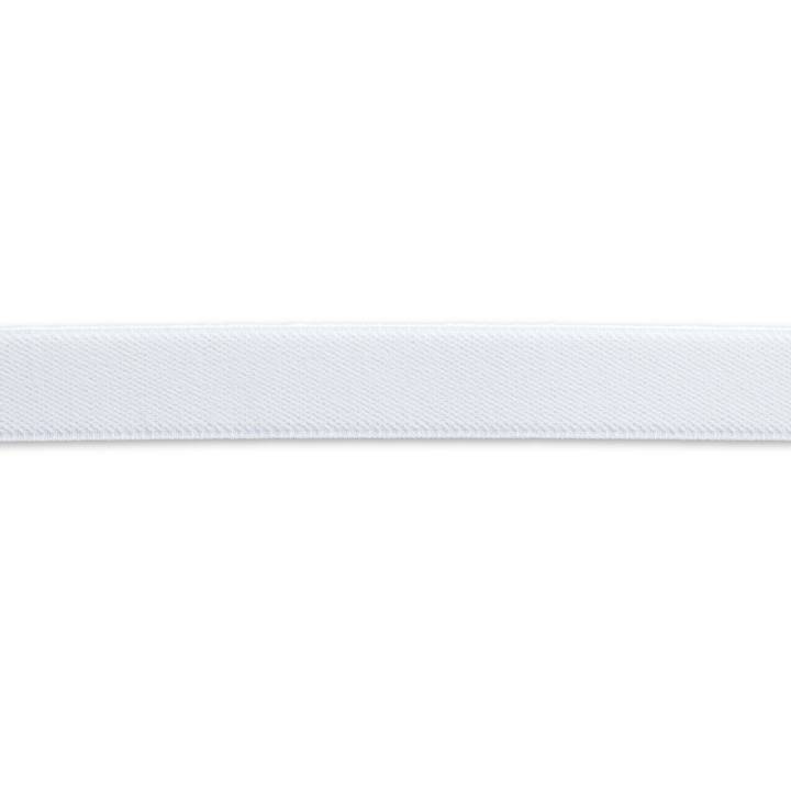 Velour elastic, 25mm, white, 10m