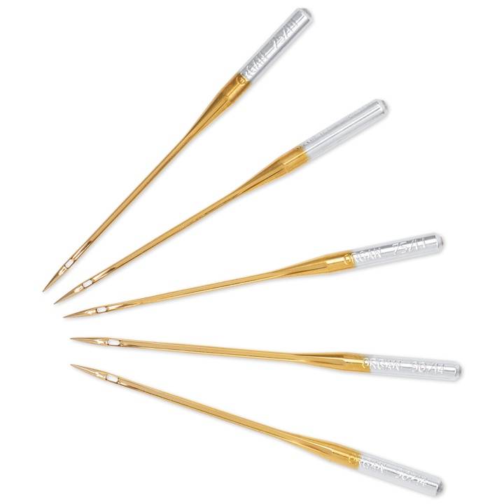Special sewing machine needles with flat shank, "Embroidery"