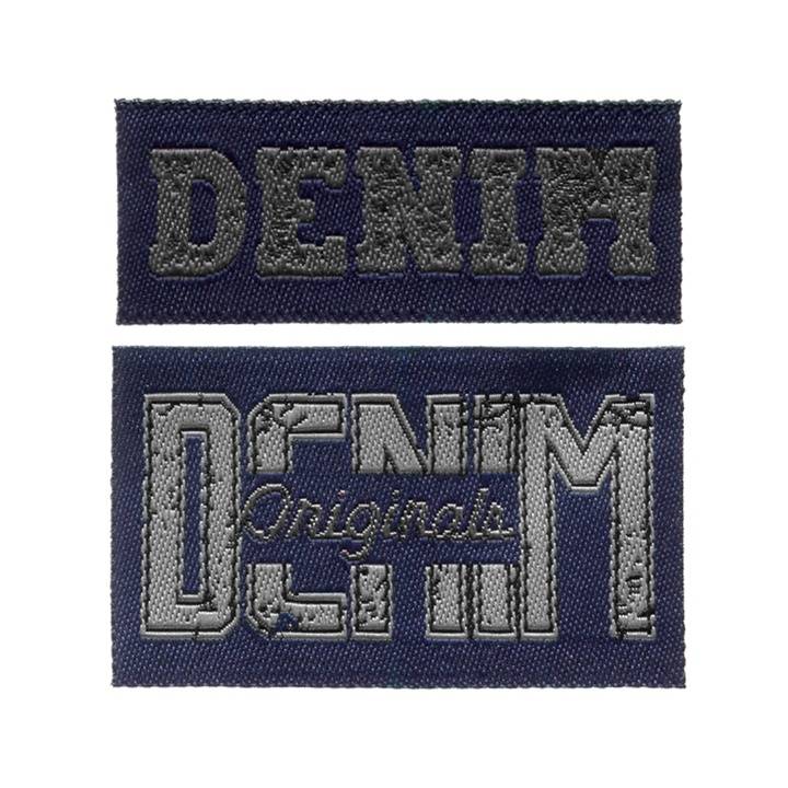 Appliqué label DENIM/ORIGINALS, blue