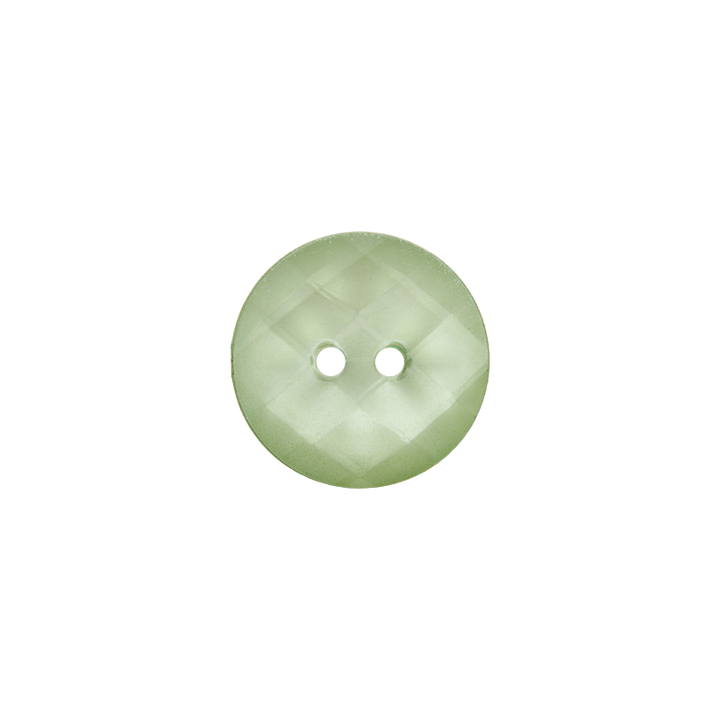 Polyesterknopf 2-Loch, Bluse, 13mm, hellgrün