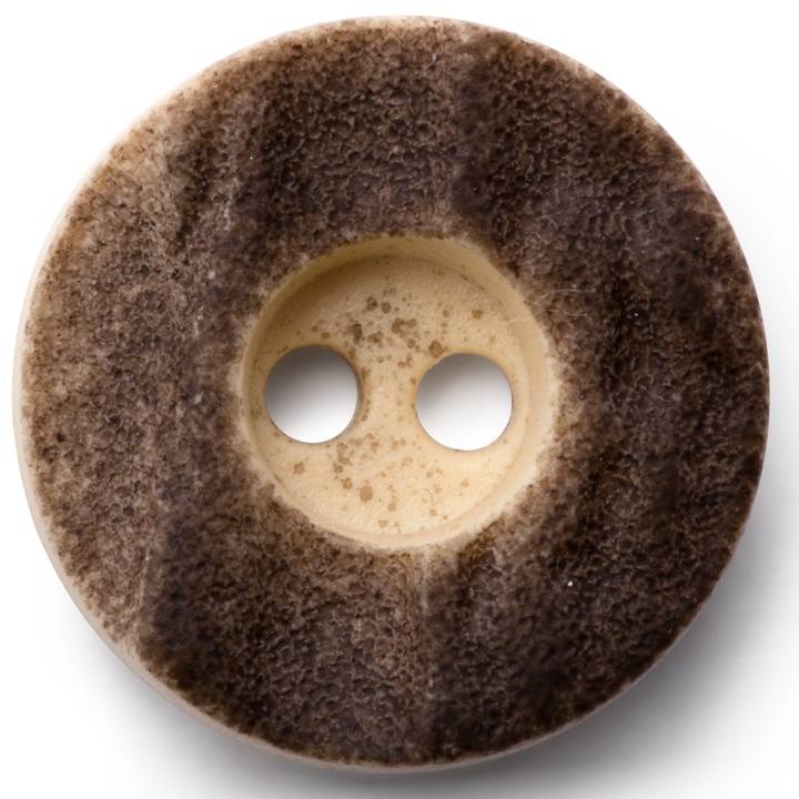Buttons imitation horn, 2-hole, 18mm