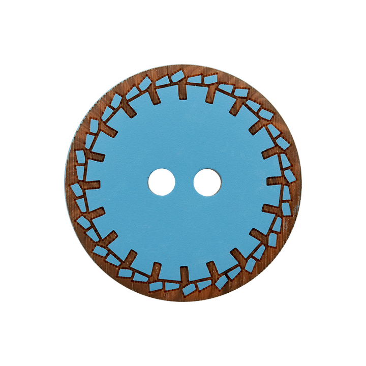 Polyesterknopf 2-Loch, 23mm, hellblau