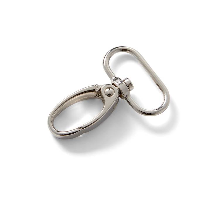 Snap hook 25mm, silver-coloured