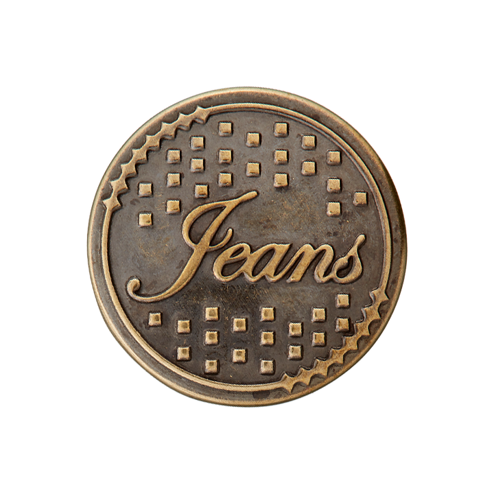 Metal jeans button 20mm gold
