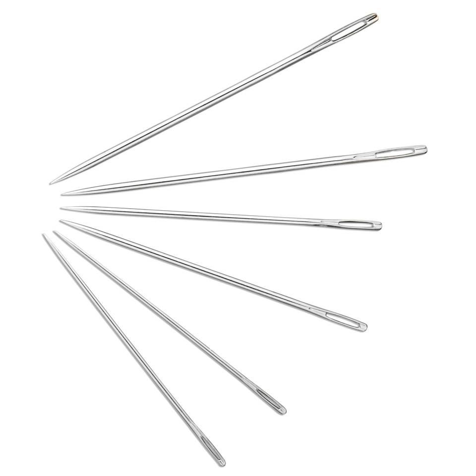 Darning Needles, 1-5, Silver, 6 pc, 1 Pack