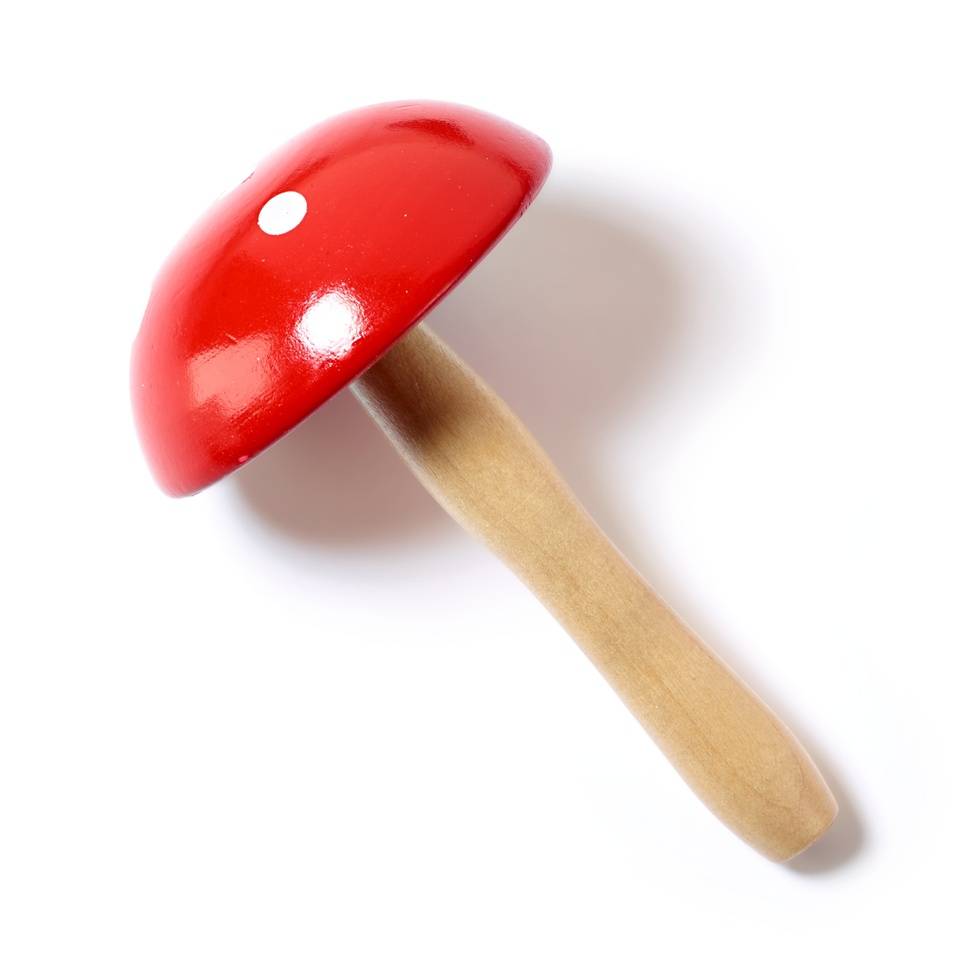 Prym Darning Mushroom Wood Red with White Dots 