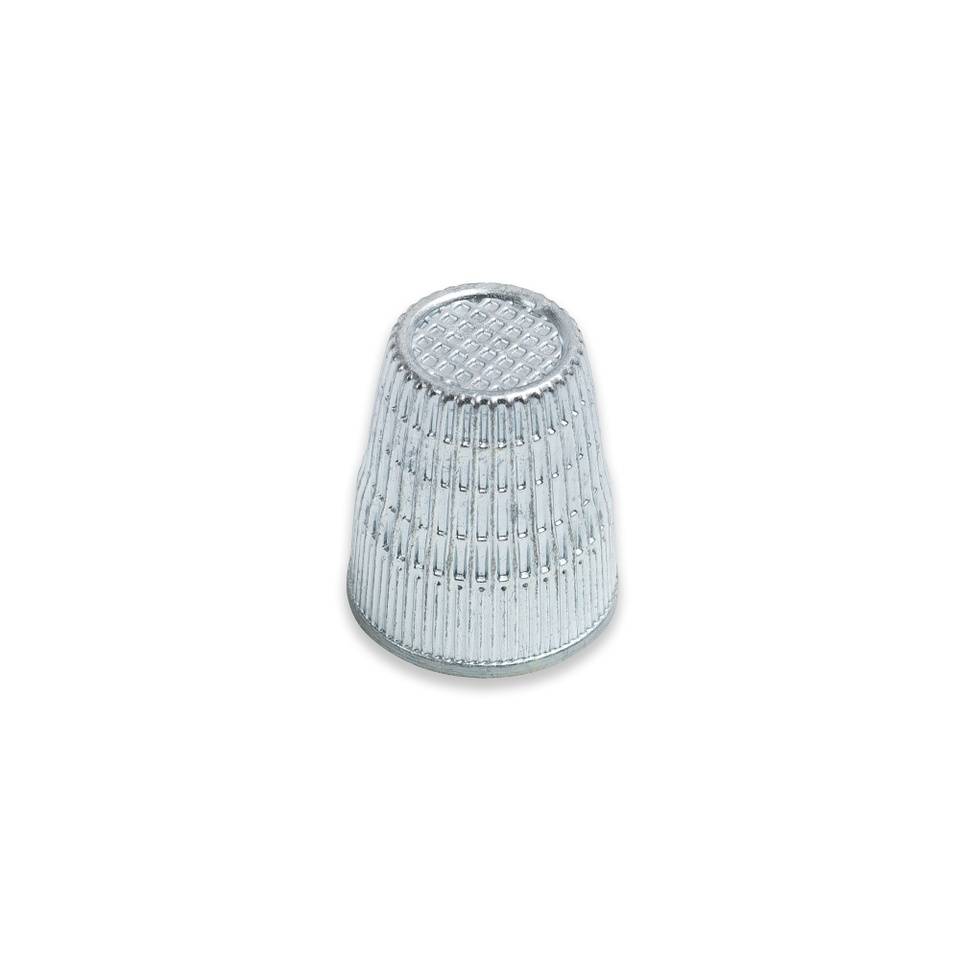 Thimble with anti-slip edge, 16.0mm, silver-coloured, items