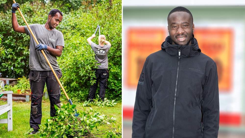 Ousmane Ndiayefall (till höger) kunde tack vare Ikano Akademin vända sin livssituation.