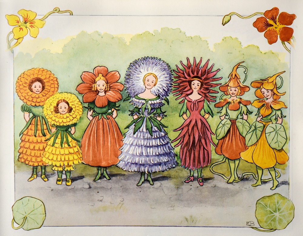 Illustration ur Elsa Beskows bok Lasse-liten i trädgården. © Elsa Beskow