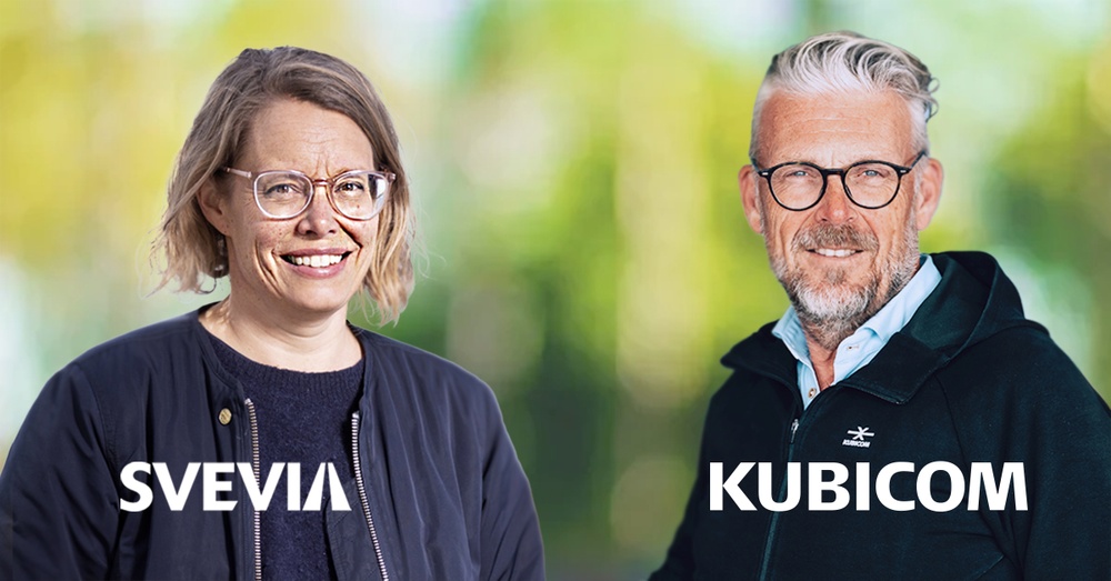 Anna Franzén från Svevia & Atle Andersen från Kubicom