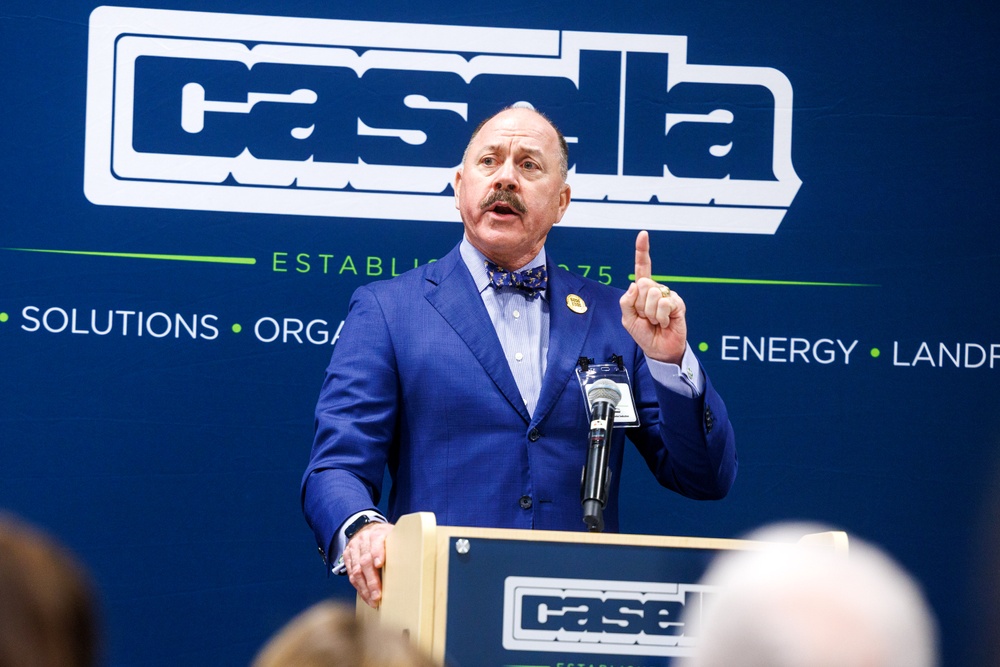 Michael E. Hoffman, President & CEO of the National Waste and Recycling Association, provides remarks at the dedication of the Kenneth A. Hier Sr. CDL Training Center.