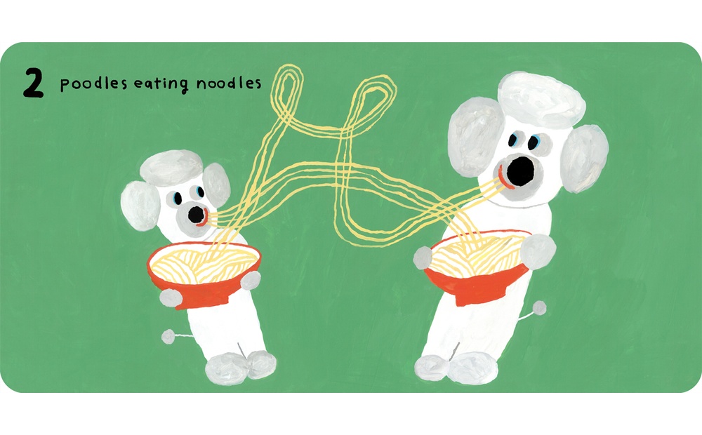 TITEL: Poodles Eating Noodles
Kreatör: Emma Virke, text, musik och animation och illustratör Mogu Takahashi
Nominerade i kategorin Samarbete, i Kolla! 2023.