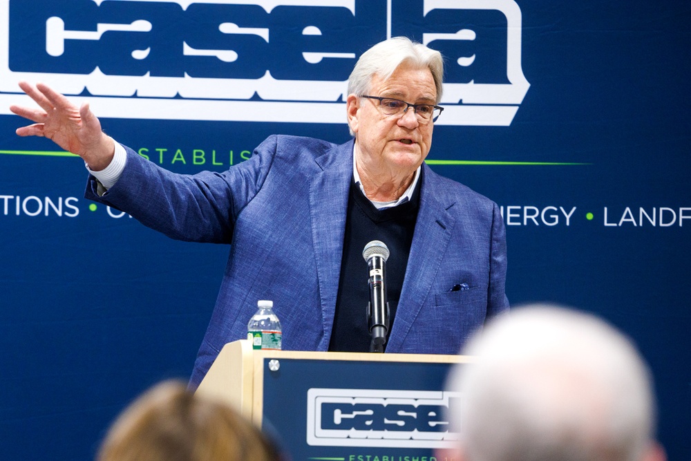 John Casella, Chairman & CEO of Casella Waste Systems, Inc., provides remarks at the dedication of the Kenneth A. Hier Sr. CDL Training Center.