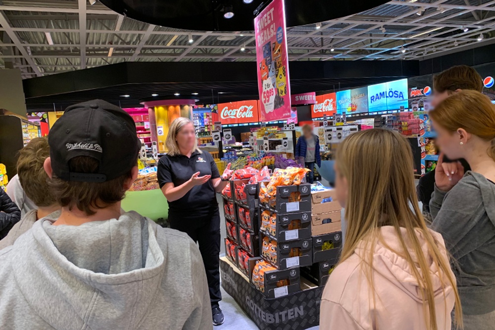 Framtidsdagarna på studiebesök hos Gottebiten, Långflons Shoppingcenter, 2022.