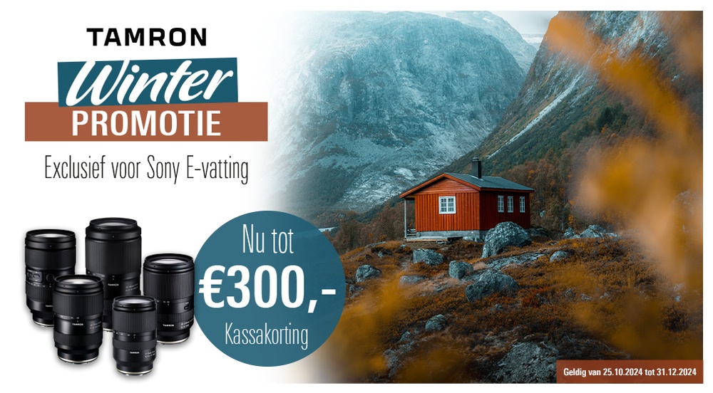 Tamron Winter Promotie 2024 met directe Kassakortingen tot wel €300 