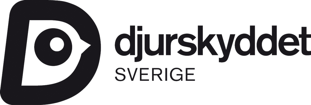 Djurskyddet Sveriges logotyp i svart som PNG-fil.