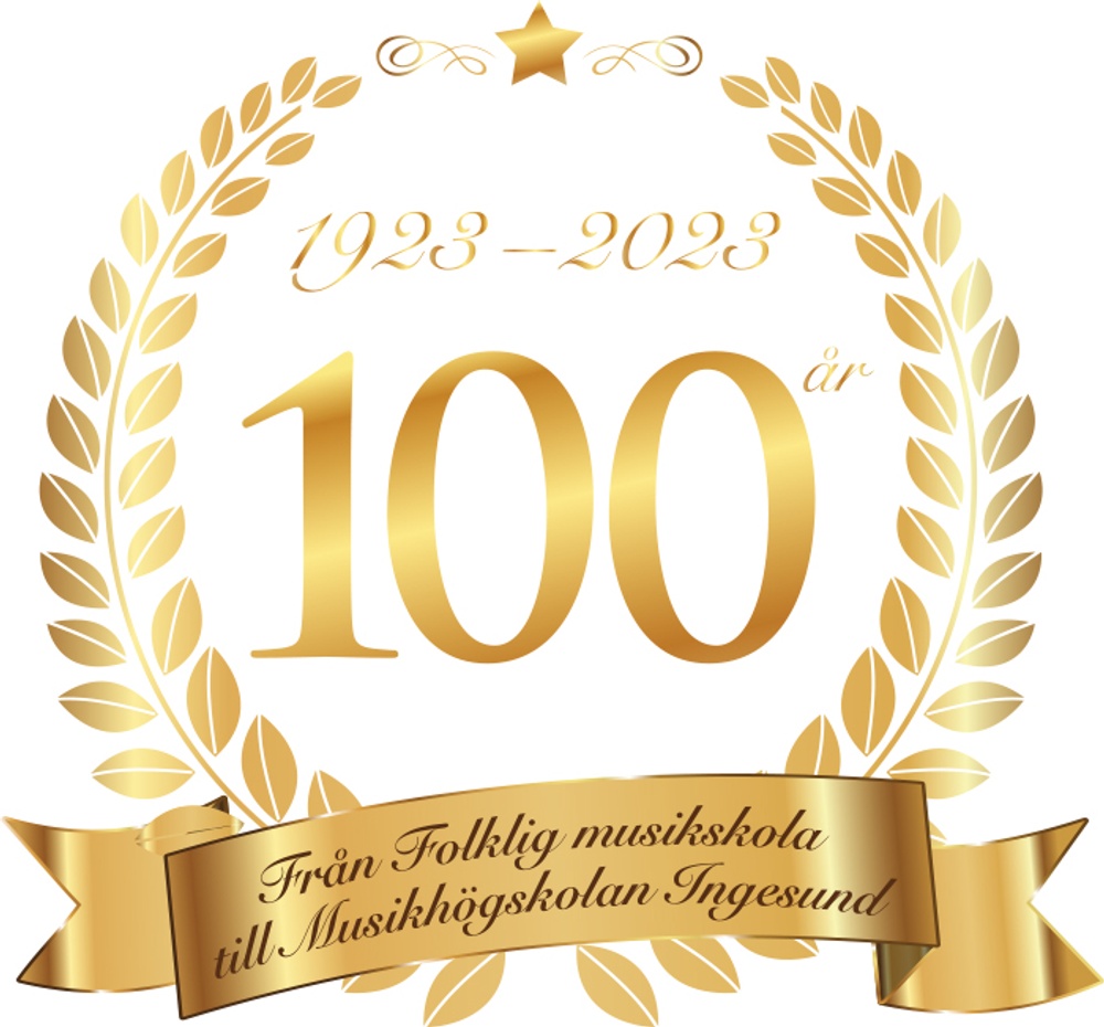 Jubileumslogotype_Musikhogskoaln Ingesund_100 år