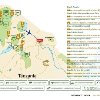 tourhub | Beach and Safari Holidays | Safari Serengeti: 12 Days of Untamed Beauty | Tour Map