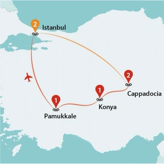 tourhub | Travel Talk Tours | Fantastic Turkey (5 Star Hotels) | Tour Map