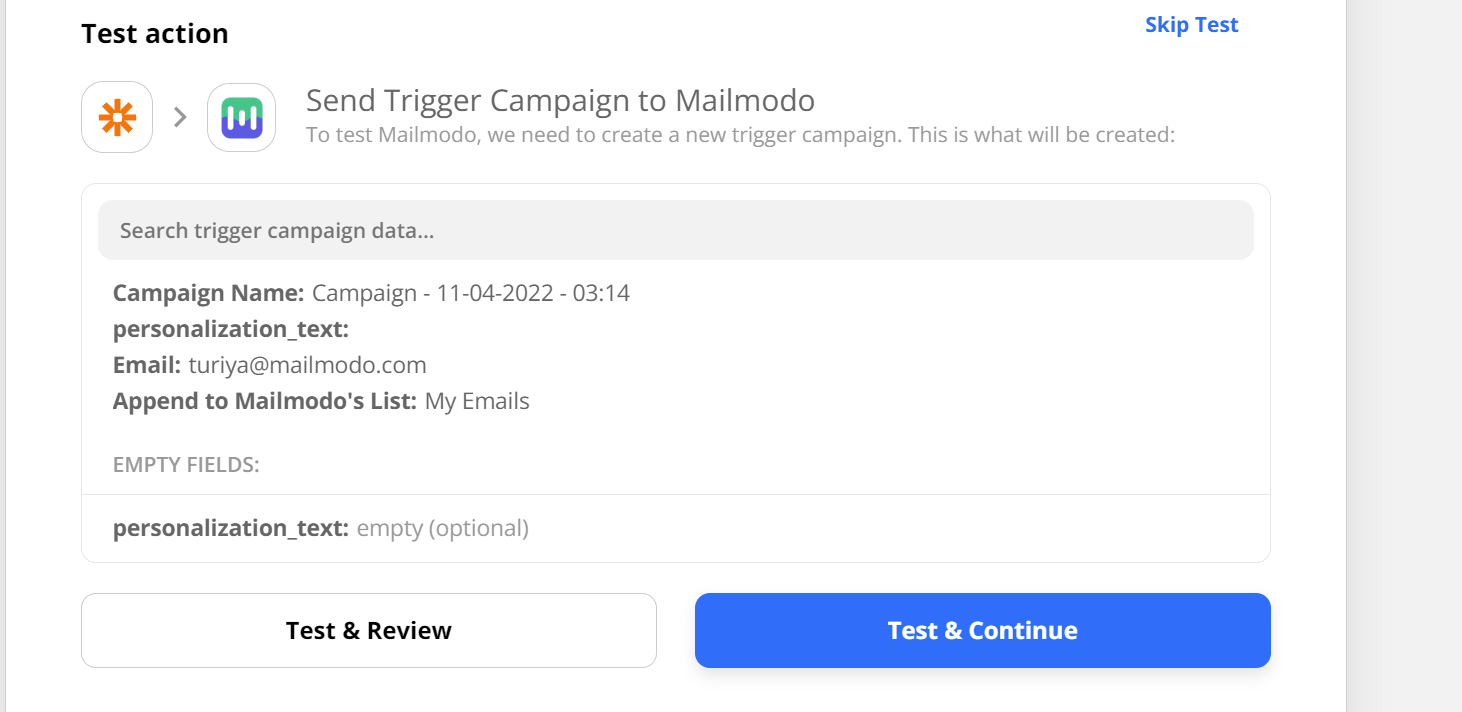 Trigger Journeys through GetResponse on Mailmodo