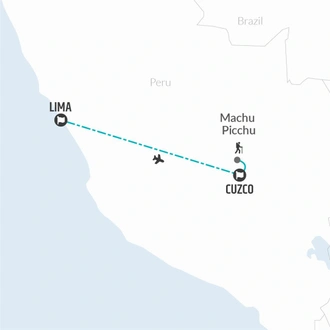 tourhub | Bamba Travel | Lares Trek Experience 8D/7N (Lima to Cuzco) | Tour Map