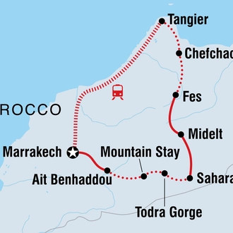 tourhub | Intrepid Travel | Cycle Morocco | Tour Map