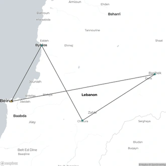 tourhub | Encounters Travel | Taste of Lebanon | Tour Map