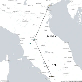 tourhub | Omega Tours | Signature Italy: A Premium Travel Experience | Tour Map