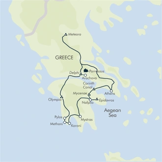 tourhub | Exodus | Highlights of Ancient Greece | Tour Map