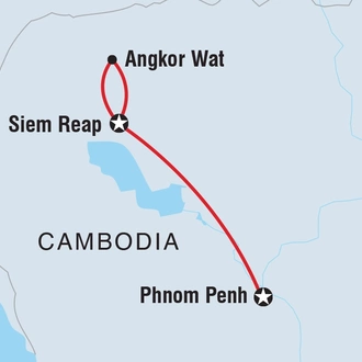 tourhub | Intrepid Travel | Classic Cambodia | Tour Map