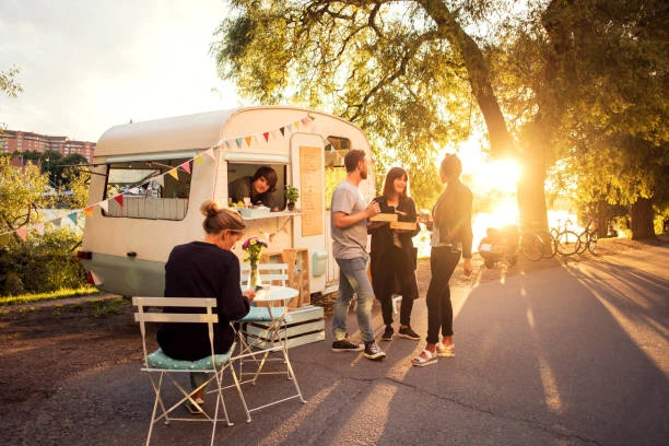 food truck in neighborhood 