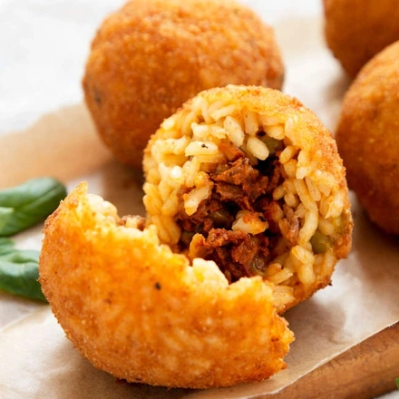 Try traditional arancini as a tasty snack