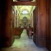 Looking into the sanctuary from the entryway, Eliyahu Hanavi Synagogue, Alexandria, Egypt. Joshua Shamsi, 2017.