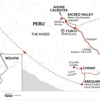 tourhub | Explore! | Upgraded - Discover Peru + the Amazon | Tour Map
