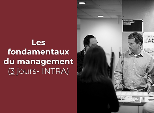 Représentation de la formation : Les fondamentaux du management (3 jours- INTRA) 